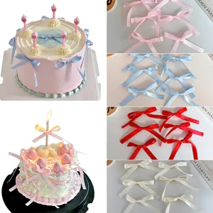 Dulces lazos de cinta de poliéster para manualidades DIY, embalaje de regalos y decoración floral.