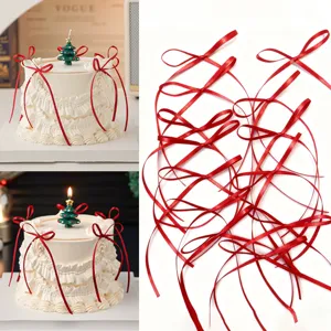 Sweet Ins Style Cake Decoration Ribbon Bow Polyester DIY Craft Baking Dessert Party Decoration Accessories