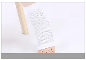 White breathable compression ankle sleeve for sports, comfortable foot support sock protector.