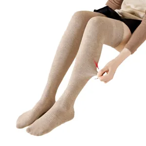 Women's Winter Warm Over The Knee High Socks Thickened Terry Solid Color Casual Long Stocking
