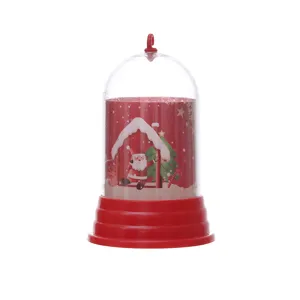 Christmas decorative night light dome ornament with Santa Claus for festive desktop party decor.