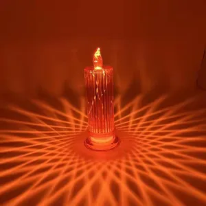 Bougie électronique LED diamant, veilleuse d'ambiance pour chambre, bar et décoration de fête.
