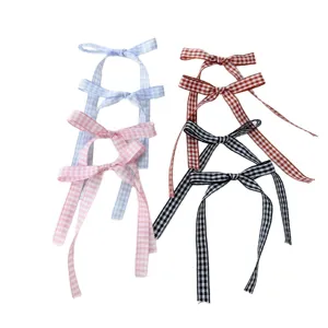 Bellissimo nastro a quadri con fiocco set 6pz per scatola regalo e decorazione