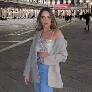 Women sparkly sequin crop top sexy backless camisole clubwear party fashion top for ladies