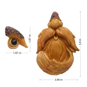 Resin tree monster face bird feeder for outdoor garden with 5.9 inch height detail