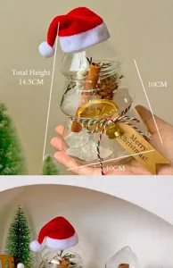 Tarro de cristal de árbol de navidad difusor piedra aromaterapia juego de regalo