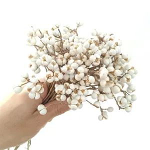 Bouquet naturel de baies blanches de suif séchées pour décoration maison arrangement floral DIY