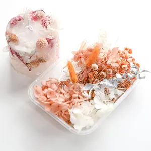 DIY dried flower material kit mixed flower box and decorative scented candle for crafts