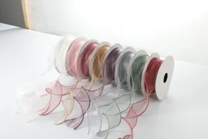 Transparante organza lint rollen in vele kleuren 4cm breed voor geschenkverpakking decoratie