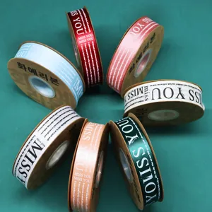 Bunte Geschenke verpackung Band mit miss you Text für Blumenstrauß Torte Dekoration Hochzeit