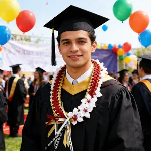 Graduación cinta hecha a mano lei celebración corona fiesta festival DIY accesorio artículo