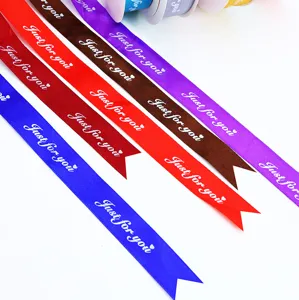 Colorful satin ribbon with Just for you print for gift wrapping, bouquet and bow making.