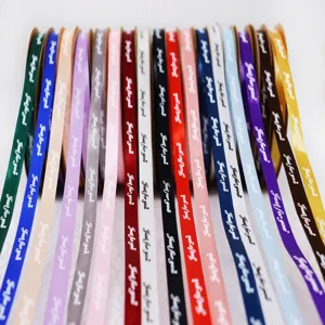 1cm colorful ribbon detail, polyester fabric with print for gift wrapping and DIY crafts.