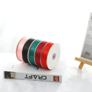 Double gold edge ribbon rolls in multi-colors, great for floral bouquet and gift wrapping.