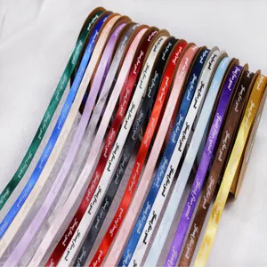 1cm satin ribbon rolls with Just for you text, perfect for gift wrapping and DIY crafts.