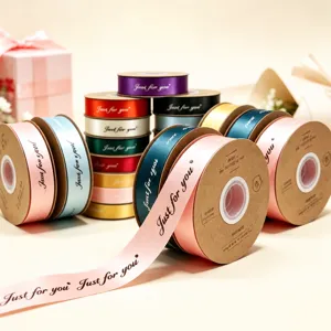 Nastro in Poliestere Stampato con Lettere Inglesi Nastro Decorativo per Confezioni Regalo per Bouquet di Fiori Feste di Compleanno Artigianato