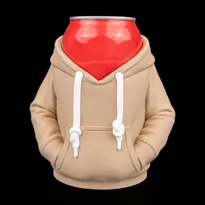 Kreativer 3D-Gedruckter Hoodie Jacke Geformter Getränkedosenhalter Miniatur Bekleidung Zubehör Bier Soda Dose Kühler Hülle Heim Dekor