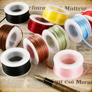 Ruban en satin double face de 0,3 cm pour emballage cadeau, fleurs et loisirs creatifs.