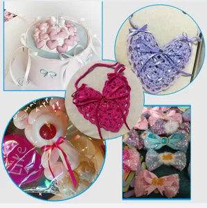 Fine polyester ribbon for gift wrapping, crafting, bows, hair clips, and handmade decorations.