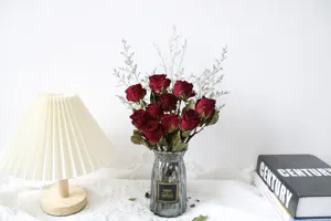 Natural dried rose bouquet retro home decor photography prop birthday gift aesthetic style