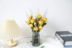Natural air-dried real rose flower bouquet retro home decoration photography props gift
