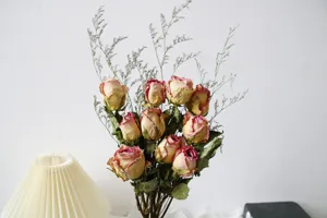 Natural air-dried rose dried flower bouquet, vintage home decor and photography prop gift.