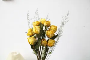 Natural dried rose flower bouquet vintage home decor photography props gift set 1pc