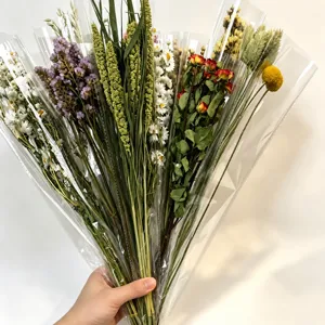 Natural Dried Flower Bouquet Mixed Plant Botanical Decor For Hamster Cage Landscape Small Pet Habitat Accessories