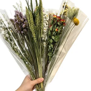Natural dried flower bouquets mixed arrangement for pet cage landscape and home decor