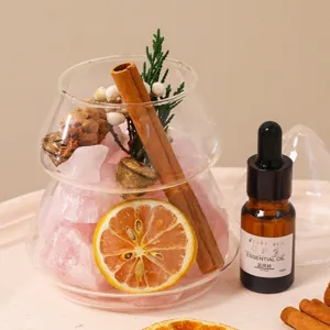 Caja de regalo de aromaterapia de piedra de cristal con aceite esencial para el hogar