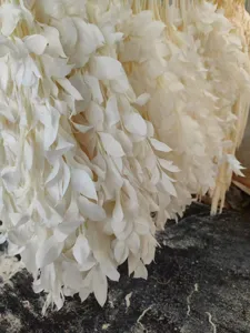 Preserved white orange leaves dried flower bouquet for home wedding decoration DIY floral art.