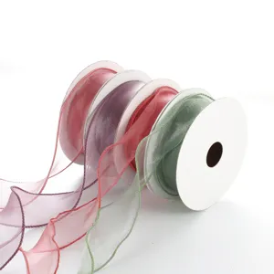 Transparant Organza Lint Visstaart Garen Lint voor Bloemen Verpakking Taart Geschenkdoos Inpakken Bruiloft Feest Decoratie Ambachten