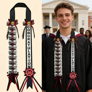Cinta de collar de dinero de graduación negro burdeos 2026 clase fiesta bricolaje regalo