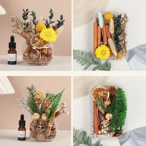 Paquete de Material de Aromaterapia de Flores Secas Naturales Canela Piñas DIY Decoración de Interior del Hogar Regalo Botánico Hecho a Mano