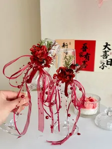DIY Fiore secco matrimonio coppa di champagne toast tazza regalo decorativo romantico