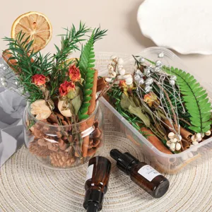 Kit DIY difusor de aroma de canela flores secas para decoración del hogar y regalo