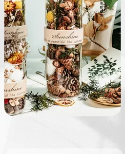 Gedroogde bloem kaneel aromatherapie glazen fles woondecoratie kamergeur cadeau