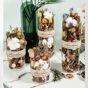 Kaneel gedroogde bloem aroma glazen fles thuisdecoratie voor geurdisplay binnen