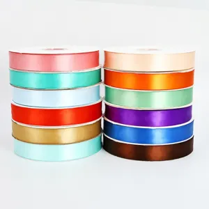 2.5cm polyester ribbon rolls for gift wrapping, cake box packing, and floral decoration.