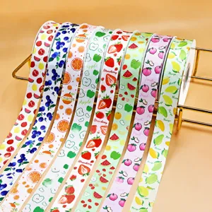 Fruit Bedrukt Lint Voor Geschenkverpakking Boeket Decor Bruiloft Feest DIY Ambacht Naaimateriaal