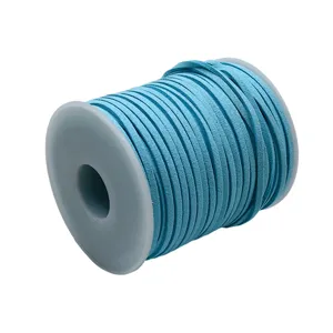 Light blue faux suede cord spool for DIY jewelry making, crafts, necklaces, and bracelets.