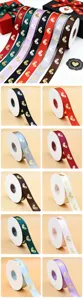 Valentine's day hot stamping heart ribbon gift wrapping decorative ribbon for flower bouquet.