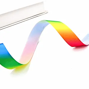Regenbogen Farbverlauf Polyesterband 2.0cm Einseitig Buntes Band fuer DIY Handwerk Verpackung