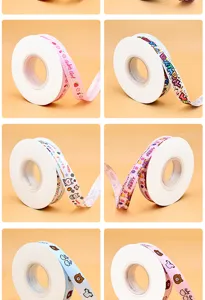 Nastri decorativi in rotolo per confezioni regalo, imballaggi e progetti fai da te.