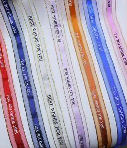 Rubans colorés avec bordure dorée pour emballage cadeau DIY et décoration artisanale