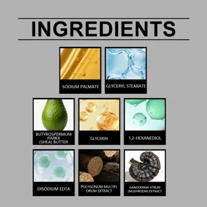 Détail des ingrédients du savon shampoing aux herbes avec polygonum multiflorum.