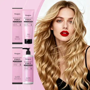 HOEGOA rosemary PDRN hair shampoo and conditioner set for deep scalp cleaning and care.