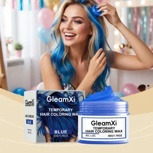 Temporäres Haarfärbewachs Blaues Haarfärbemittel Styling Pomade Natürliches Waschbares Haarstyling Creme Für Party Täglichen Gebrauch