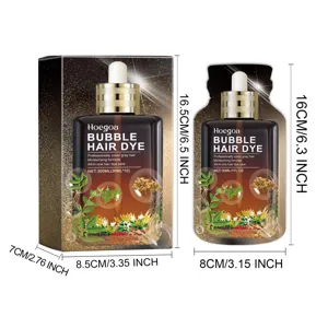 Hoegoa Schaumhaarfärbemittel Set mit Pflanzenformel und praktischem Nachfüllbeutel 300ml.
