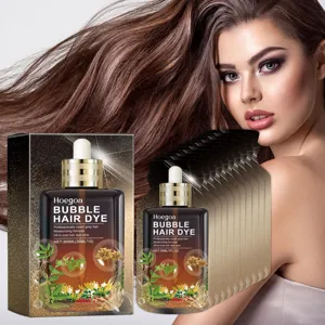 Hoegoa Pflanzen Blasen Haarfärbemittel Natürlich Einfach Färbend Milde Pflanzenextrakte Haarpflege Färbe Shampoo Für Damen Und Herren